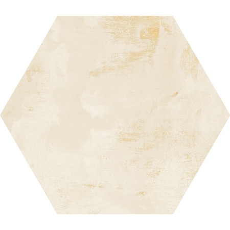 Apollo Tile Aureate 9.84inx11.42in Natural Light Beige Porcelain Hexagon Wall Floor Tile 10.06 sqft/case, 17PK ROC88IVRHEXA